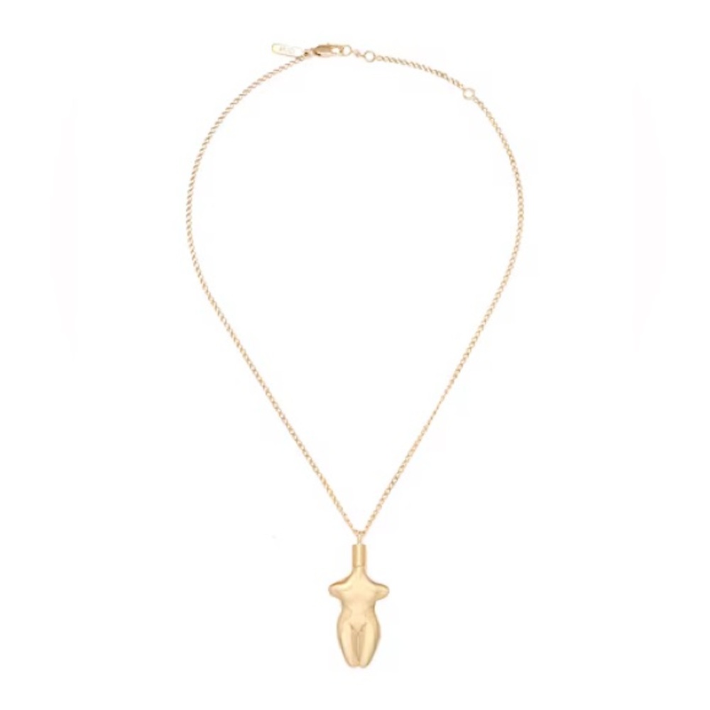 CHLOE Femininities sculptural nude necklace in gold
